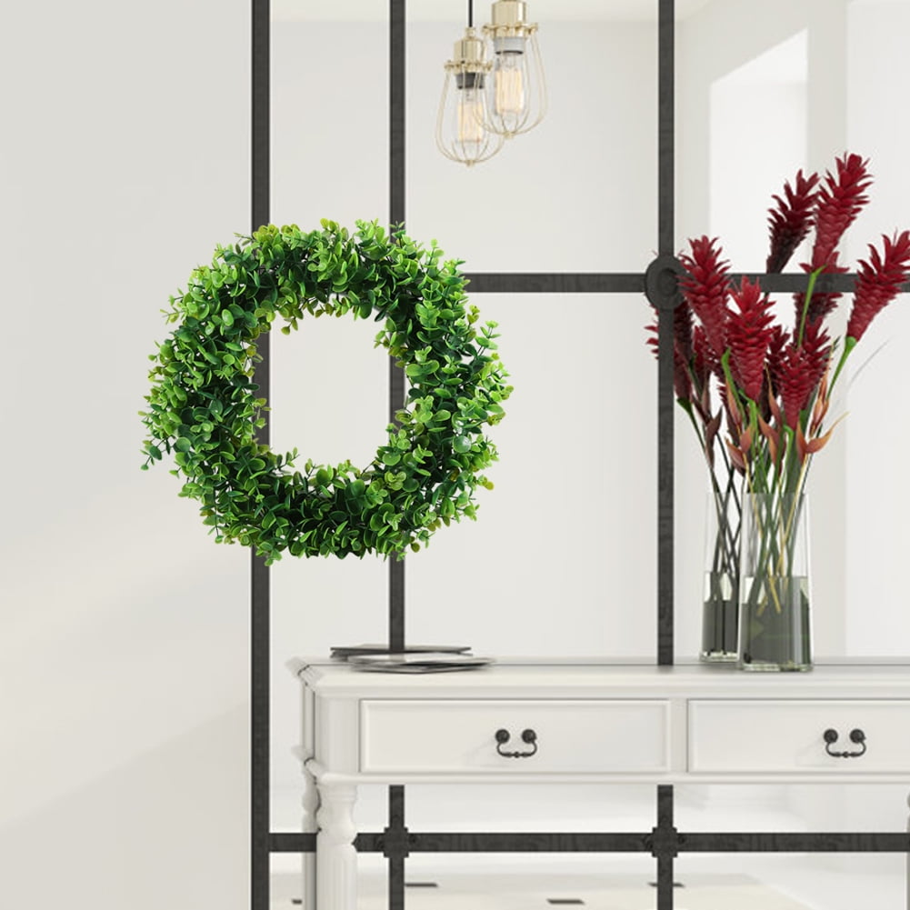 Topincn 40cm Door Hanging Wall Window Flower Green Leaf Wreath