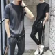 thumbnail image 4 of Camiseta Hombre Pantalones Grises Conjuntos Gimnasio Deportes Trajes Ropa Deportiva Chándal Ropa Original Hombre Sin Logo Mejores Marcas Ajuste Regular Casual, 4 of 5