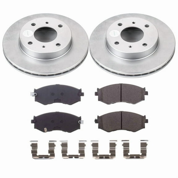 PowerStop Front Geomet Coated Brake Rotor and Pad Kit Fits: INFINITI NISSAN Select Models CRK9172