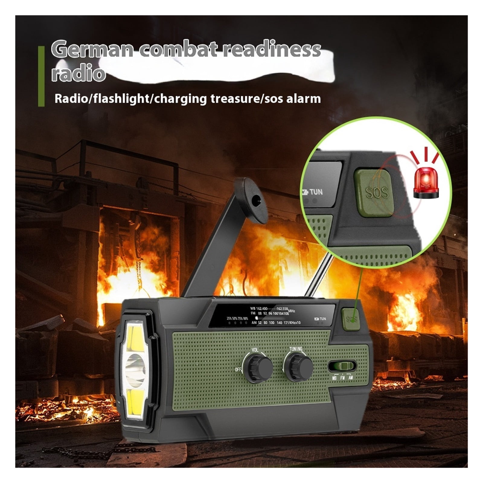 Outdoor Emerncy Disaster Prevention Radio Multi-function Hand-cranked Radio Multi-function Solar Radio ,Portable