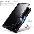 thumbnail image 7 of Leather Case for Samsung Galaxy S23 Ultra Card Slot Folio Flip Wallet Case for Samsung Galaxy S23 Ultra Premium PU Magnetic Kickstand Cover Soft TPU Inner Case Black, 7 of 7