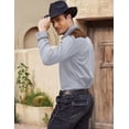 thumbnail image 6 of COOFANDY Men's Western Cowboy Shirt Embroidered Long Sleeve Slim Fit Casual Cotton Button Down Hippie Shirts with Pockets, 6 of 6