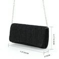 thumbnail image 2 of Women Chain Tote Handbag Envelope Clutch Shoulder Bag Evening Clutch (Black), 2 of 10
