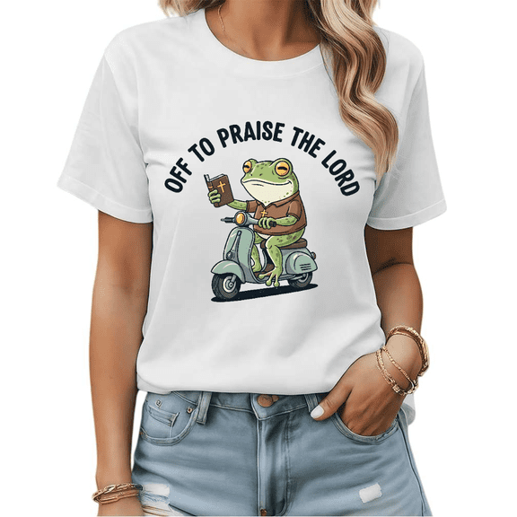 Fantasy Frog With Sword Hazzah Graphic Tees Womans T-shirt Shirts Black White S-5XL Tops