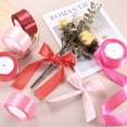 thumbnail image 4 of Rollo de Cinta de Satén Uxcell, Cinta para Envolver Regalos para Manualidades de Boda Fiesta Rosa, 4 of 6