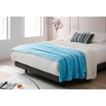 thumbnail image 4 of Blue Sherpa Queen Blanket 90X90 100% Polyester, 4 of 5