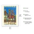 thumbnail image 2 of Visit Tunisia (Visitez Tunisie) - Land of Traditions - North Africa - Vintage Travel Poster by Hatem El Mekki c.1954 - Fine Art Matte Paper Print (Unframed) 11x14in, 2 of 4