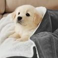 thumbnail image 4 of Moonlight20015 Sherpa Blanket Fluffy Plush Ultra-Soft Bed Blanket Reversible Queen Size Gray Color, 4 of 8