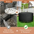 thumbnail image 5 of Aonewoe 62"x28" Round Patio Furniture Covers Heavy Duty Garden Table Cover 600 Oxford Cloth Waterproof Table Covers Outdoor Tables & Chair Cover(Black), 5 of 7