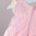 thumbnail image 6 of Odeerbi Toddler Girls Big Butterfly Wings Princess Dresses Summer Ruffle Sleeve Sequin Flower Girl Dress Cotton Tulle Evening Dress Gowns Toddler Girls Clothes, 6 of 8