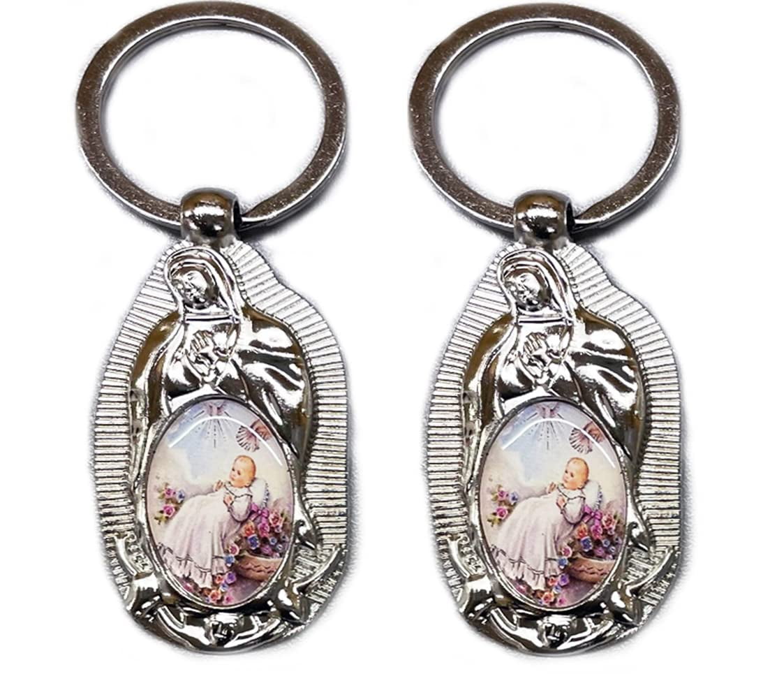 RBN 12 PCS Baptism Communion KeyChain Party Favor for Boys and Girls