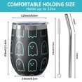 thumbnail image 5 of 12oz Stainless Steel Insulated Wine Tumbler with Lid and Straw – Double Wall Vacuum Mug for Hot & Cold Drinks, 304 Steel Interior, Sweat-Free Design, 5 of 5