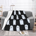 thumbnail image 2 of Cartoon Cute Ghost Throw Blanket, Soft Blanket Keeps Warm All Seasons, Lightweight Warm Blanket For Sofa Bed Sofa - 40"x30", 2 of 8