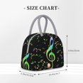 thumbnail image 2 of Fotbe Music Notes Bolsa de Almuerzo con Estampado, Lonchera Aislada, Contenedor de Comida Reutilizable Tipo Cooler a Prueba de Fugas, 2 of 6