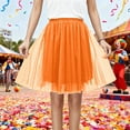 thumbnail image 2 of oqasdz Elegant Pleated Midi Skirts for Women with High Waist and Flowy Hem Festive and Party Evening Cute Princess Mesh Tutu Skirt, 2 of 4