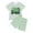 AB87 Light Green, variant on Bainana 2 Pieces Summer Outfit Set For Toddler Boys Cartoon Car Print Short Sleeve Crew Neck Tops And Shorts Set Comfortable Fashion Little Boys School Playwear Size 2-3 Years