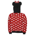 thumbnail image 2 of Disney Womens (Juniors) Red Polka Dot Minnie Mouse Hoodie Sweatshirt 2X, 2 of 2