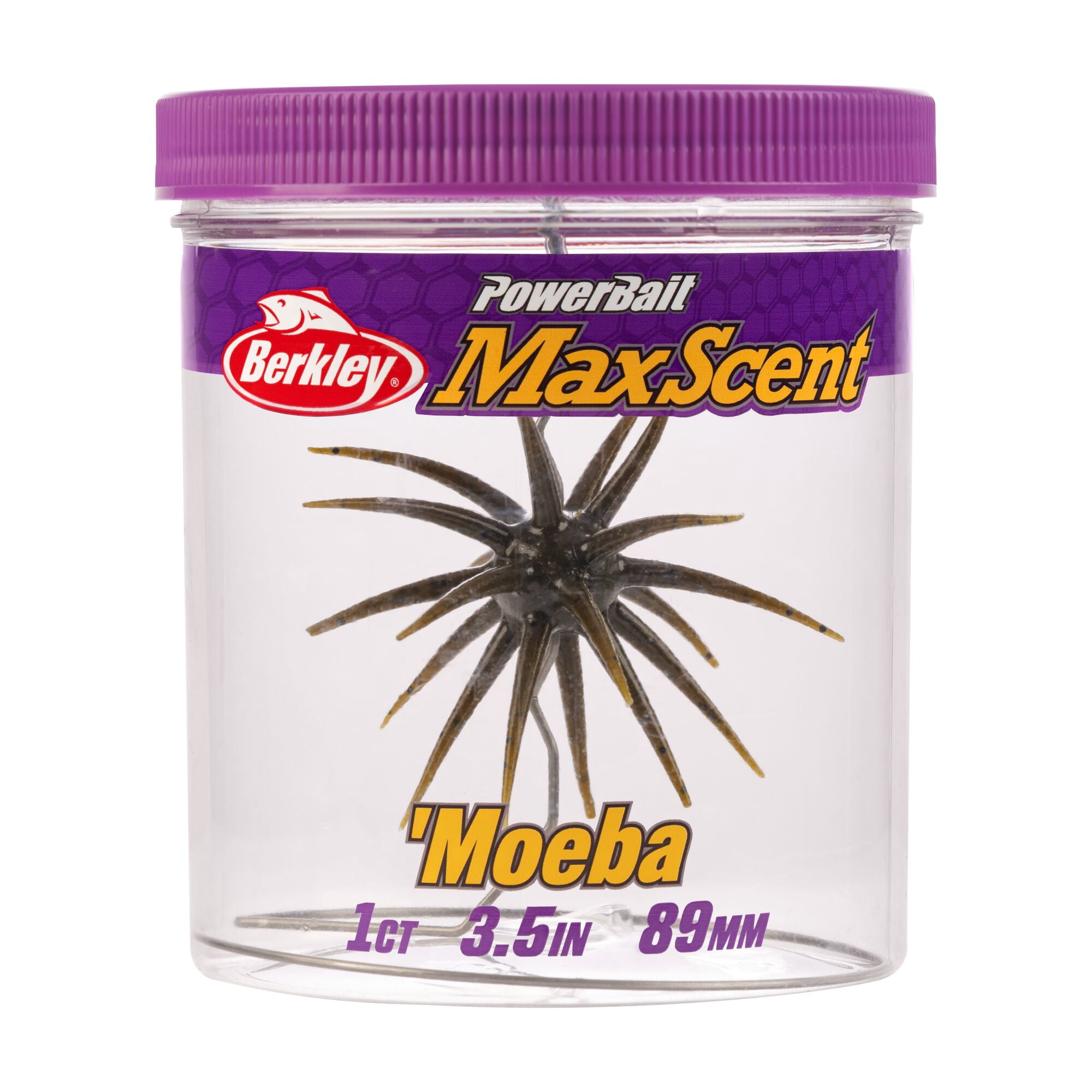 Berkley PowerBait® MaxScent 'Moeba, 3.5 in, Creatures, Green Pumpkin (1-count)