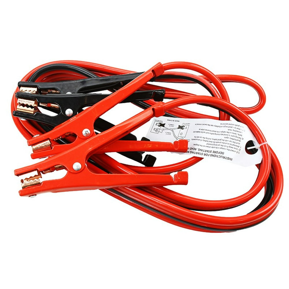 12FT 6 Gauge Power Jumper Cable Starter Booster Cable 500 AMP - Walmart ...