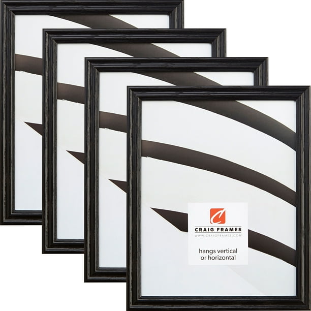 Craig Frames Wiltshire 200, Traditional Black Hardwood Picture Frame