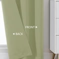 thumbnail image 4 of OVZME Kalme 2 Panels Sage Green Grommet Blackout Curtains 84 inch Length, Thermal Insulated Room Darkening Curtain Drapes for Living Room Bedroom, Each W40 x L84 inch, Sage Green, 4 of 9