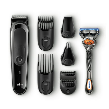 Braun All-In-One Trimmer MGK3060 Shave & Trim Kit with 4 Combs, 2 Attachments, Razor,
