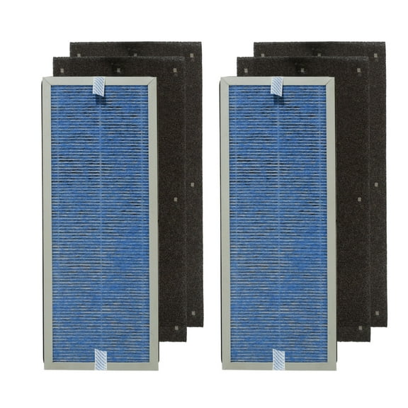 PUREBURG MS18 Replacement True HEPA Filter Set Compatible with Membrane Solutions MS18 Air Purifier, H13 4-Stage Filtration,2-Pack