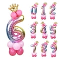 thumbnail image 5 of 32inch 1 2 3 4 5 6 7 8 9 Rose Gold Digit Figure Balloon Foil Balloons Wedding Birthday Baby Shower Party Decor Supplies Air Ball Rose gold Number 6, 5 of 8