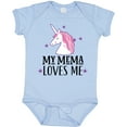 thumbnail image 3 of Inktastic My Mema Loves Me Girl Unicorn Girls Baby Bodysuit, 3 of 5