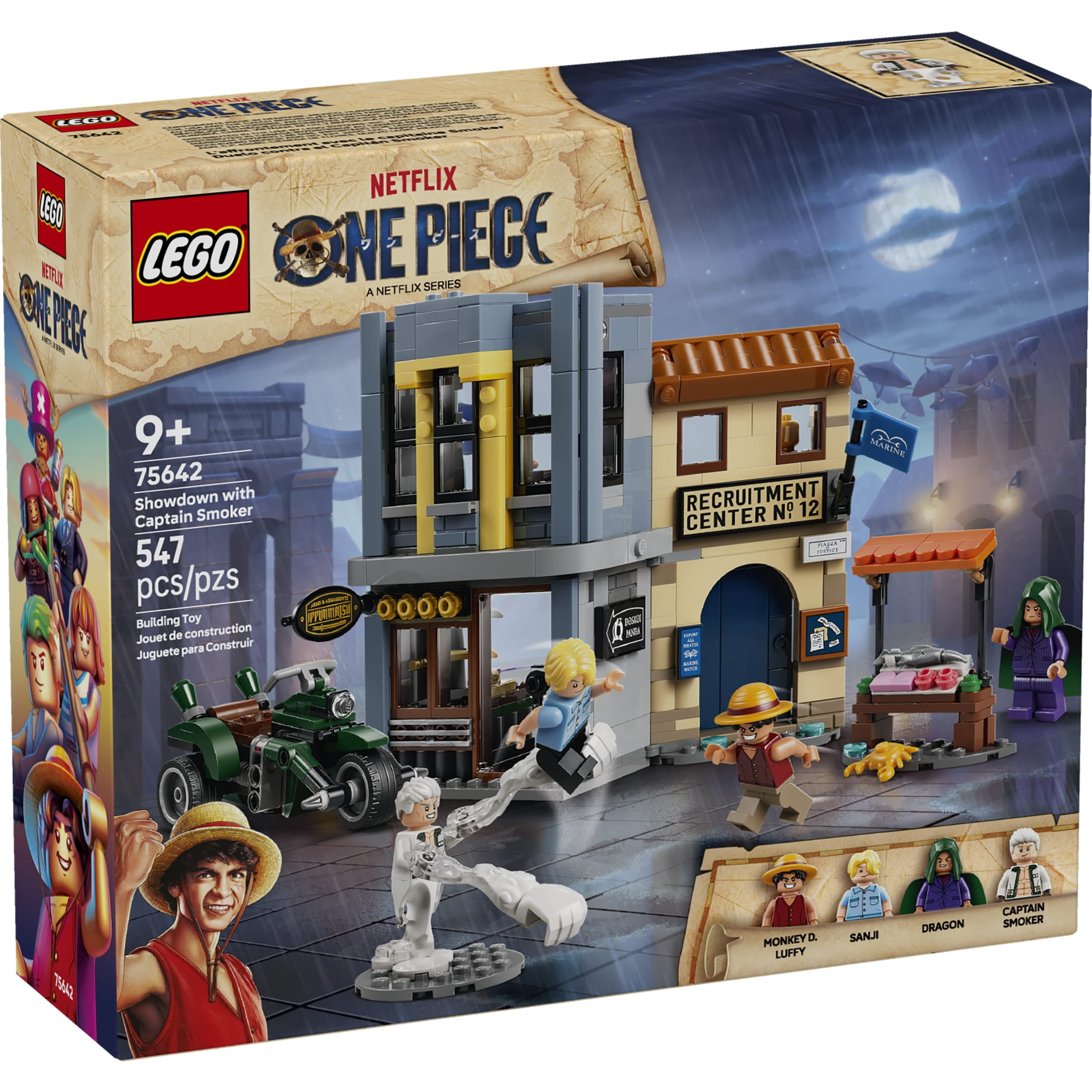 LEGO ONE PIECE Showdown with Captain Smoker - Building Toy for Boys & Girls, Ages 9+ - With 4 Minifigures - Playset for Kids & Anime Fans - Gift for Birthdays - 75642