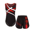 thumbnail image 2 of Hansber Ensemble de Sport 2 Pcs pour Garçons, Boxeur Sans Manches avec Short de Combat Muay Thai, Rouge 10, 2 of 5