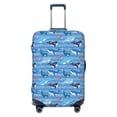 thumbnail image 2 of Goofa Blue Fish Pattern Luggage Covers For Suitcase,Suitcase Cover Protector Fit 18-32 Inch Luggage-Medium, 2 of 9