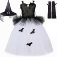 thumbnail image 3 of Disfraz de bruja vampiro para Halloween para niños, vestidos de fiesta de carnaval, reina malvada, disfraz de princesa con tutú, ropa elegante para niñas, 3 of 5