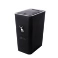thumbnail image 1 of QTBIUQ - Cubo de basura rectangular para baño, sin contacto, de gran capacidad, 8 l, para sala de estar, color negro engrosado, 1 of 8