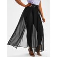 thumbnail image 1 of Pantalones Talla Extra Chifón y Hebilla Rosegal Pantalones de talla grande, 1 of 5