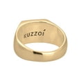 thumbnail image 4 of KUZZOI Men's Enamel Inlay Plate Signet Ring with Logo Silver 18K Gold Plated, 4 of 6
