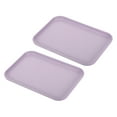 thumbnail image 1 of Unique Bargains 9x7' Fast Food Tray, 2 Pack PP Plastic Reusable Multi-Purpose Non-Slip Serving Tray Purple, 1 of 5
