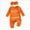 Orange, variant on 0-3 Months Newborn Baby Halloween Long Sleeved Bodysuits One-Piece Footed Romper Newborn Gift