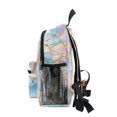 thumbnail image 4 of FORMRS School Backpack with Front Zippered Pocket 12" Student Travel Daypack, Elegant Marble Pattern, 4 of 6