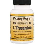 L-Theanine 90 Veg Caps by Healthy Origins, Pack of 2