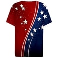 thumbnail image 4 of MEZZALL Women Independence Day T-Shirts Graphic Tees 4Th Of July V Neck Summer Button Short Sleeve Fall Shirt Celebrate America's 250th Anniversary Tops, 4 of 5