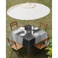thumbnail image 3 of Outdoor Tablecloth with Umbrella Hole, Modern Black Gray Color Block Zippered Table Cloth for Rectangle Tables, Abstract Oil Painting Texture Washable Waterproof Tablecloths for Picnic Patio Garden, 3 of 9