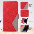 thumbnail image 3 of Allytechgroup Flip Cover Case for Google Pixel 6, Premium PU Leather Stand Cards Holder Hand Wrist RFID Blocking Bumper Shockproof Phone Case for Google Pixel 6, Red, 3 of 7