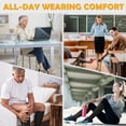 thumbnail image 6 of 2 Pairs Zipper Compression Socks for Women Men 15-25 mmHg Open Toe Knee High Support Socks, 6 of 7