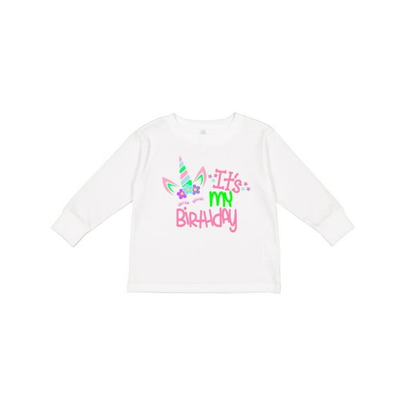 Inktastic It's My Birthday Unicorn Boys or Girls Long Sleeve Toddler T-Shirt