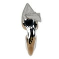thumbnail image 2 of XYD Women Elegent Sparkle Folded Bowknot D'Orsay Pointed Toe Slip On Flats Wedding Bridal Comfort Shoes Size 15 Silver, 2 of 4