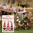 thumbnail image 2 of Rdsfhsp Happy Valentines Day Gnomes Garden Flag, 12 x 18 Small Double Sided Gnome Anniversary Flag, Valentine's Day Love Buffalo Plaid Flag for Yard Patio Farmhouse Decor, 2 of 5
