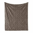 thumbnail image 1 of Abstract Soft Flannel Fleece Throw Blanket, Print of Diamonds Geometric Shapes Rhythmic Pattern, Cozy Plush for Indoor and Outdoor Use, 60" x 80", Dark Taupe Tan and Cocoa, by Ambesonne, 1 of 6