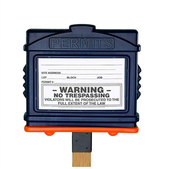 EZ Permit Box w/4x4 Adapter Blue and Orange