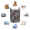 thumbnail image 4 of Balery Colorful Screws Cesta de ropa redonda con asas, impermeable, independiente, para ropa, juguetes, dormitorio y familia-Medium, 4 of 6